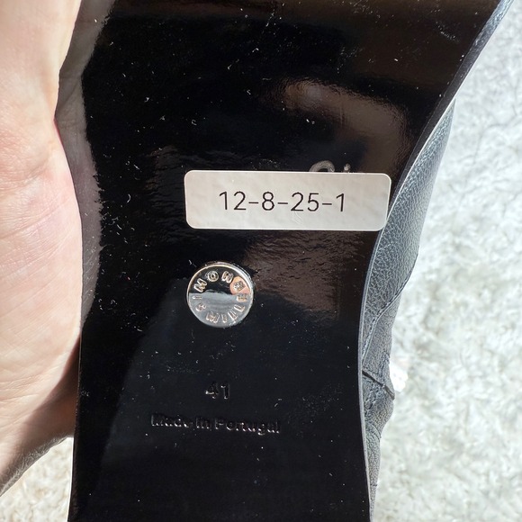 Simon Miller Ankle Boots 41 Low Raid Black Leather Platform Block Heel Rock Chic - Picture 14 of 14